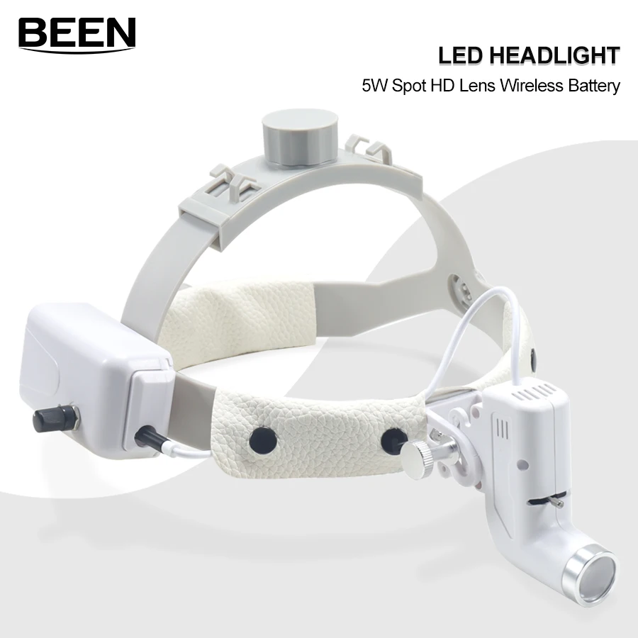 

5W Dental LED Head Light Lamp For Binocular Loupes Brightness Spot Ajustable Dental Lab Headlamp Surgical Headlight