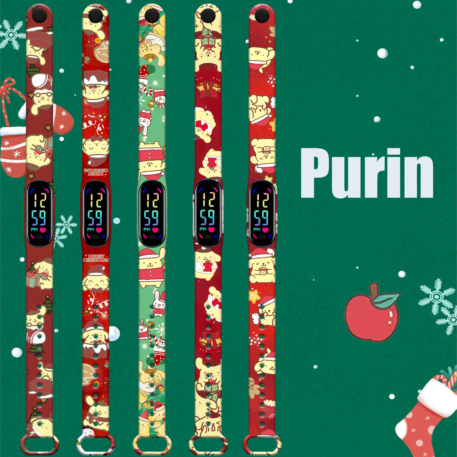 

Sanrio Christmas watch strap for Xiaomi Mi Band 7 6 5 4 Wrist Strap Replaceable Bracelet for Mi Band Smartwatch accessories