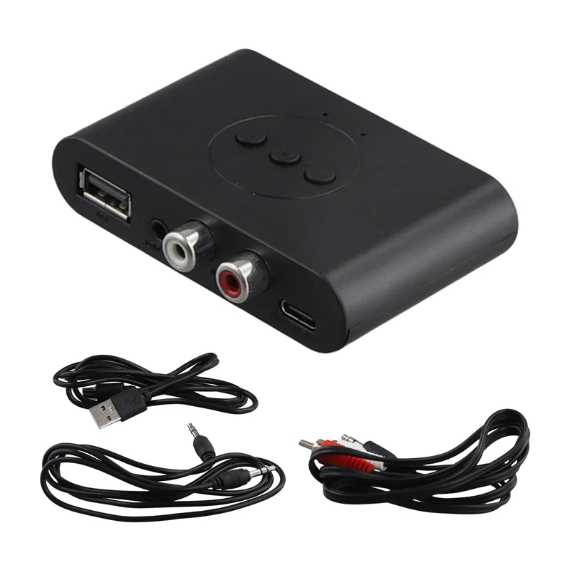 ممتاز-بلوتوث 5.2 استقبال الصوت RCA 3.5 مللي متر AUX جاك ستيريو الموسيقى محول لاسلكي مع هيئة التصنيع العسكري لمجموعة السيارة مكبر الصوت