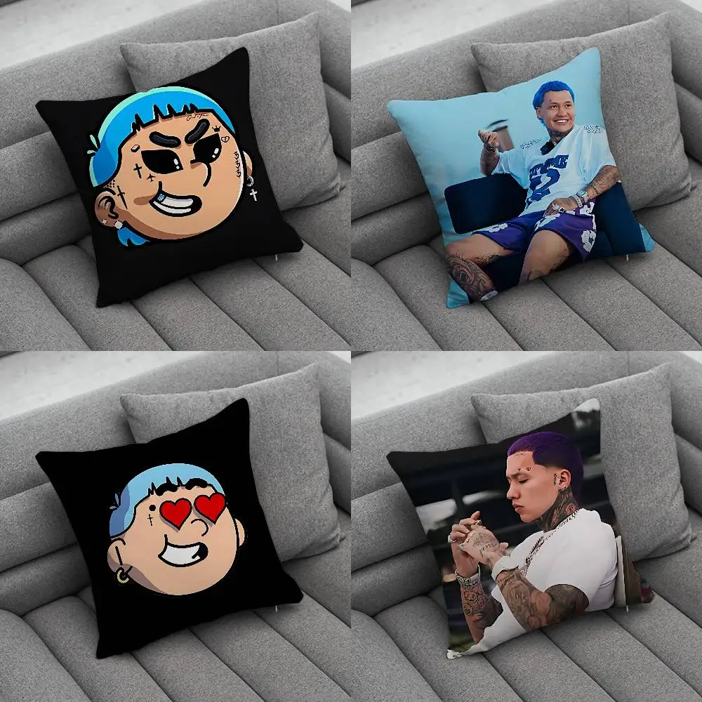 

Blessd Cantante Rapper Pillow Case For Home Bedroom Car Office Decoration Living Room Sofa Cushion Cover Suitable
