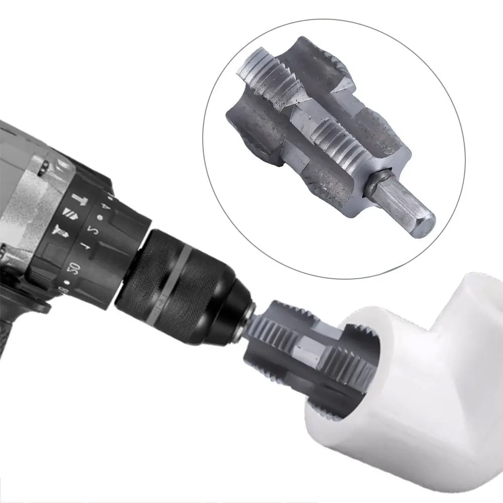 4/6 points Water Pipe Thread Opener Thread Drill Bit Manual Internal Thread Drill Bits Thread Opener Tool