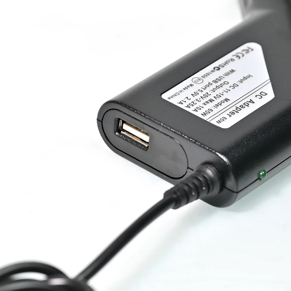 Car Charger 20V 3.25A 65W Universal Laptop Power Adapter Charger for Lenovo Asus Acer Dell HP Samsung Toshiba  with 9 Connectors