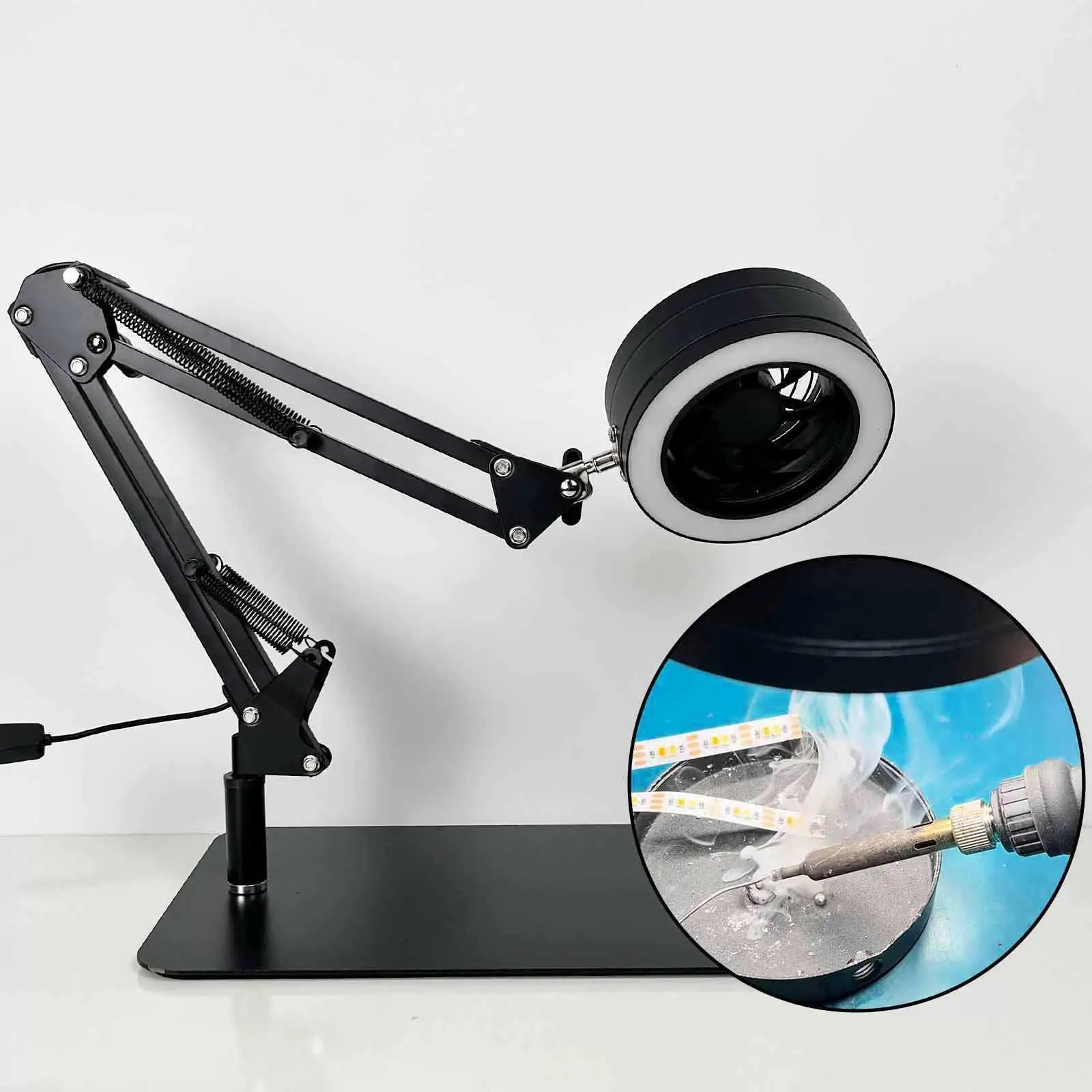 

Solder Fume Extractor Fan Lamp Portable Compact Versatile Maintenance Soldering Station DIY Desktop Exhaust Fan for Workshop