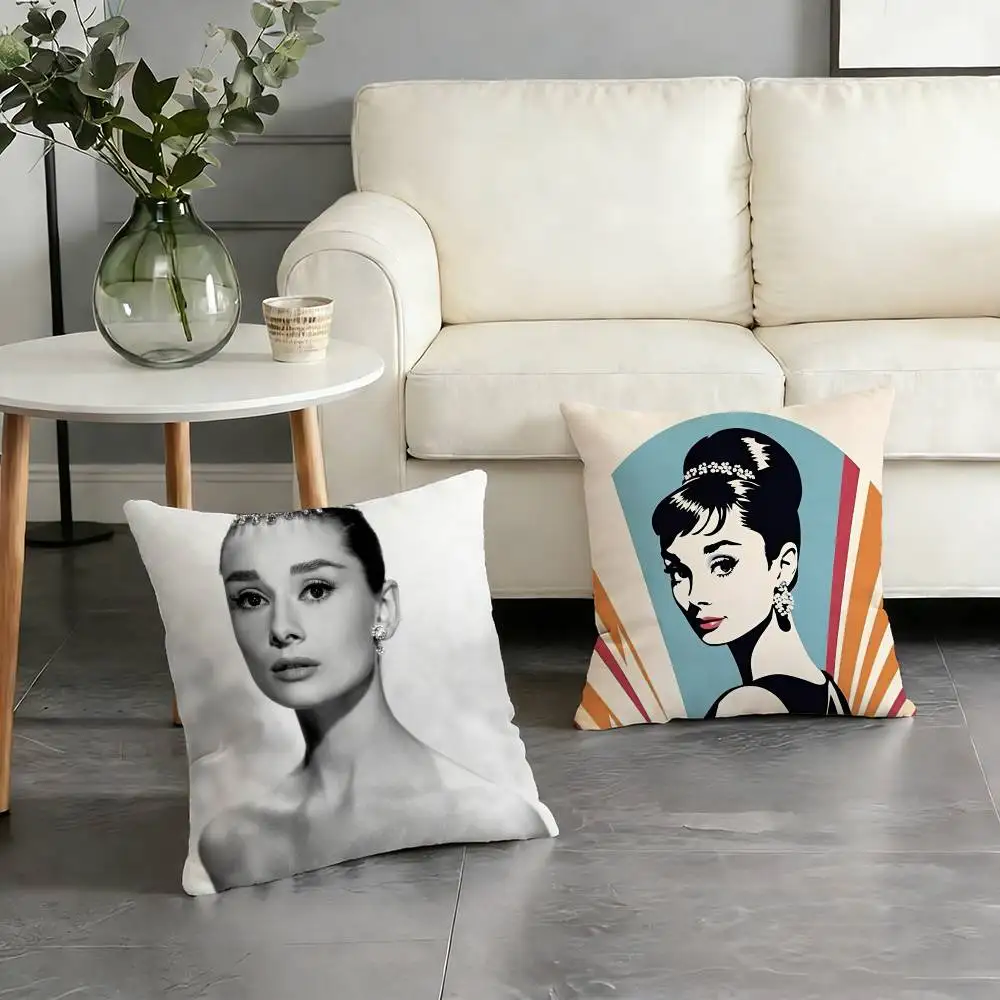 Audrey Hepburn Pillow Case Cushion Cover Throw Pillow Case For Car Sofa