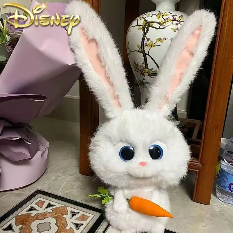 Disney das geheime Leben der Haustiere Figur Schneeball Plüsch tier Schlaf puppe Kawaii Kaninchen gefüllt Karotte weichen Cartoon Toya Geschenk