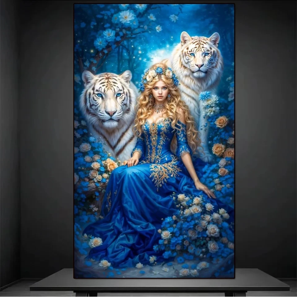 

Акция: 5D Алмазная мозаика «Голубая красота и Тигр» — Набор для творчества DIY, Алмазная живопись, Полное заполнение, Квадратные стразы, Портрет животного