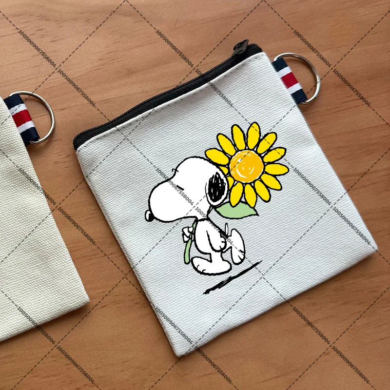 سنوبيس صغيرة سستة نمط المحفظة سيدة الطازجة قماش يده المحمولة محفظة نسائية للعملات المعدنية شخصيات كرتونية فتاة سماعة حقيبة تخزين المال #3