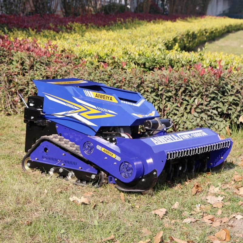 Customized High power diesel remote control flail mower with intelligent hydraulic lifting remote control lawn mower robot