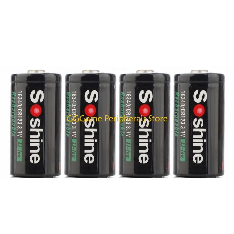 U55B 4Pcs CR123A 700mAh LiIon Rechargeable Battery 3.7V For Electronics Gadgets