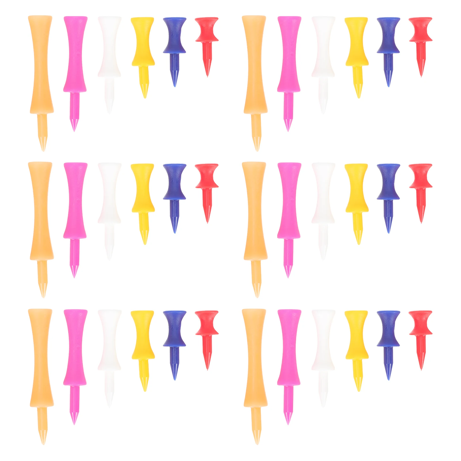 

180pcs Golf Tees Plastic Golfing Accessories Training Aids Indoor Outdoor Practice Strong Durable Club Face
