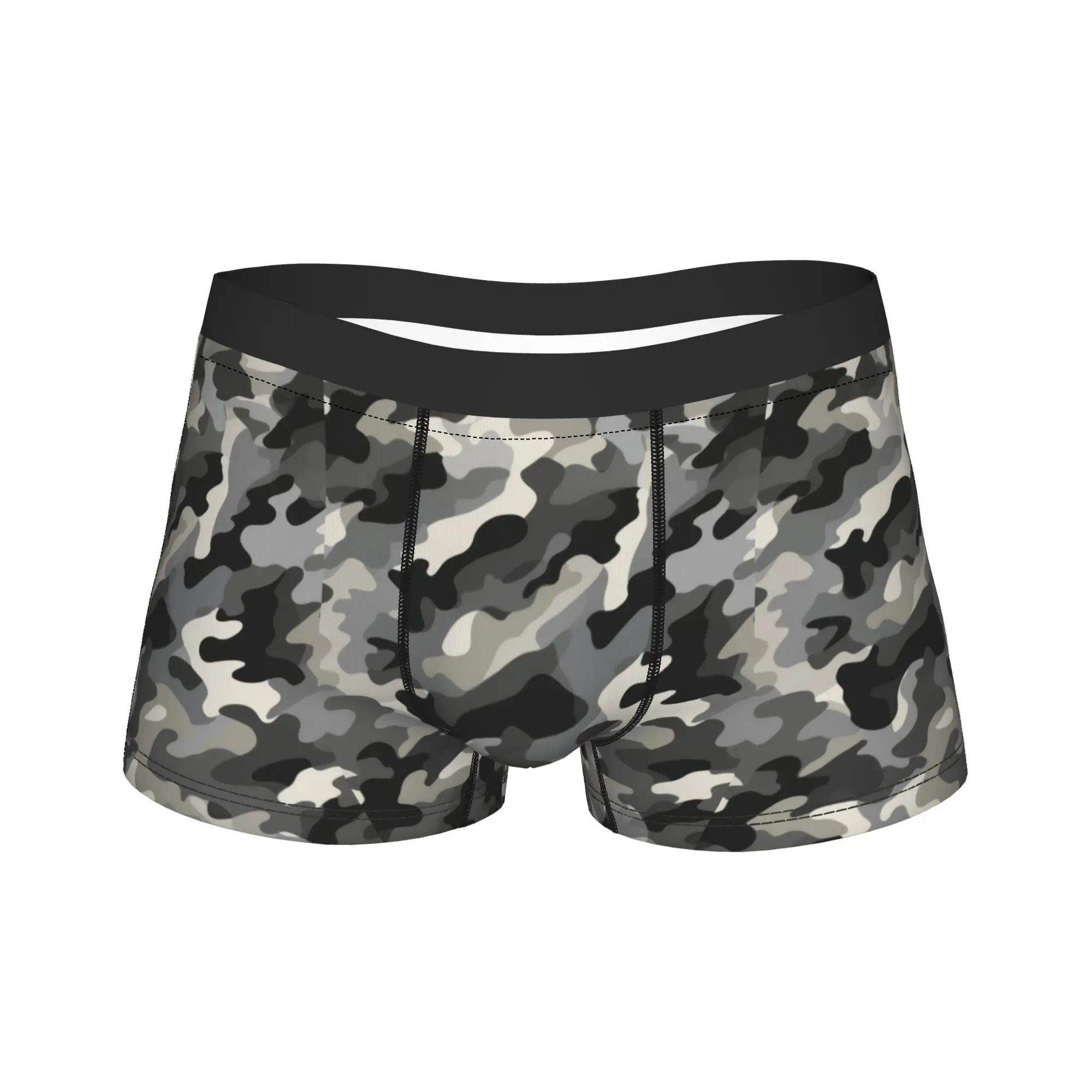 

Камуфляжные боксеры с карманом, качественные трусы с принтом, забавные мужские трусы больших размеров