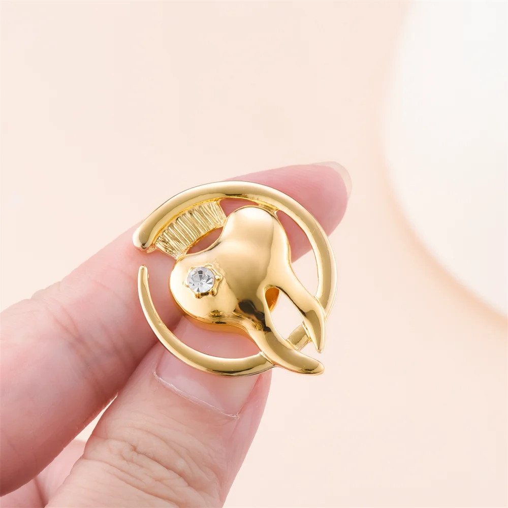 Harong New Tooth Brooch Luxurious Fashion Cute Inlaid Zircon Pin for Dentist Nurse Medical Student Jewelry Lapel Badge Gift