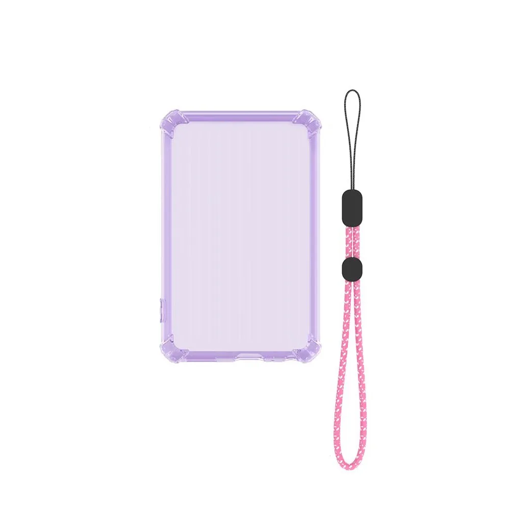 Transparent Protective Case Soft TPU Shockproof MP3 Player Cover Anti-Scratch with Lanyard for Innioasis Y1 MP3 Player