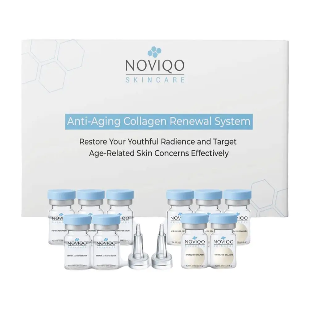 

Система для восстановления коллагена NOVIQO Anti-Aging - Нано-шелковая коллагеновая сыворотка для укрепления кожи, против морщин, глубокого питания и восстановления.