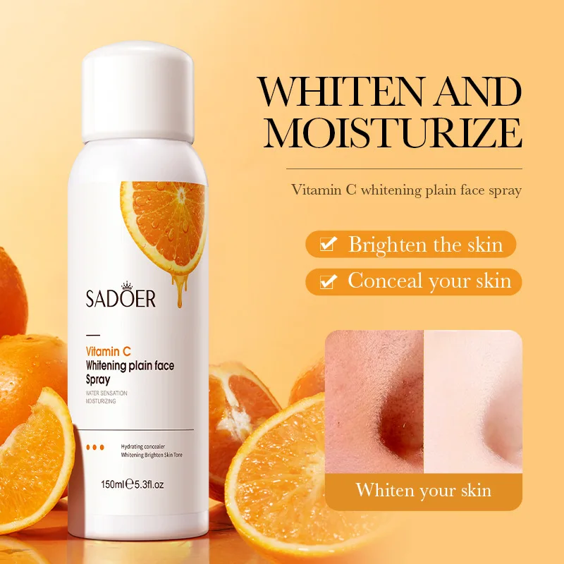 

Whitening Vegetarian Spray Vitamin C Toning Hydrating Spray Whiten and Moisturize Concealer Evenly Brighten Skin Tone