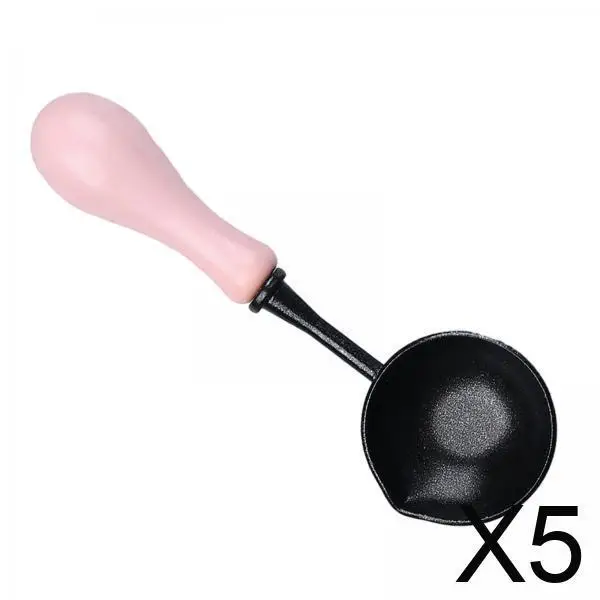 

5 ложок для сургучага, ложка для воска в стиле ретро с деревянной ручкой, ложка для плавления воска для уплотнения штампов, растворяющий воск