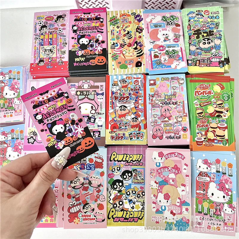 300pcs Cartoon Sanrio Crayon Shinchan Cute Sealing Stickers Packaging Express Card Unpacking Decoration Gift Packaging Stickers