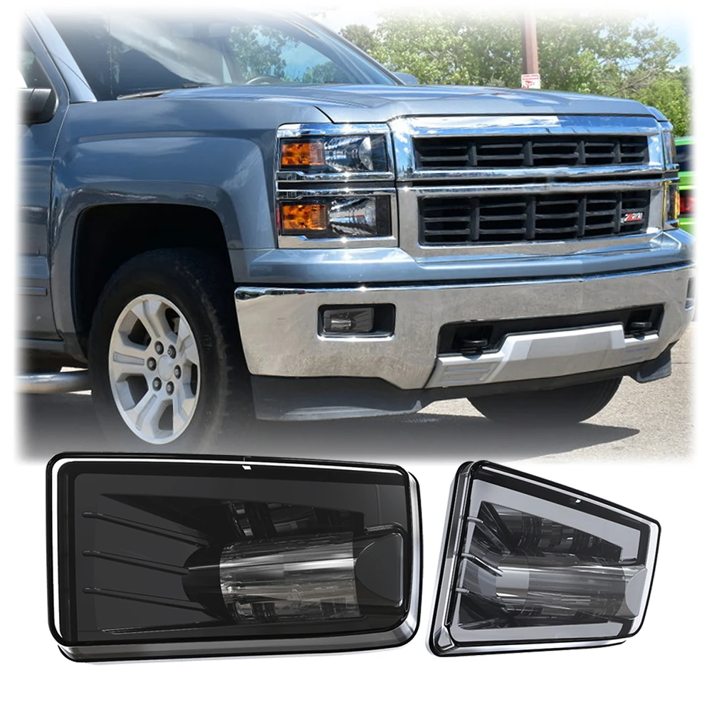 

LED Fog Lamp For Chevrolet Chevy Silverado Suburban 1500 2500 3500 HD Tahoe Avalanche 2007-2020 Front Bumper Light Assembly