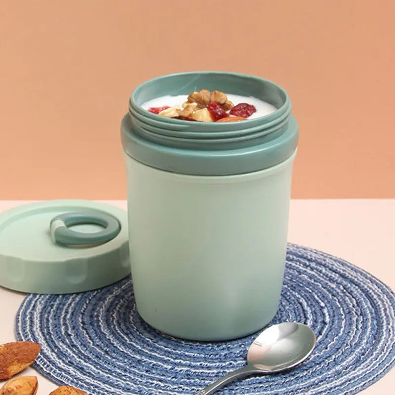 

Portable Breakfast Bowl Soup Cup Milk Cup with Porrie And Soup Oats Cup for Office Workers Microwave Se Student Fly Lake ...