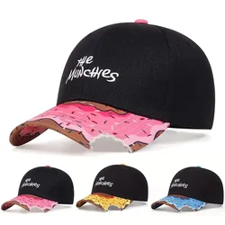 New Fashion Dughnut Style Adjustable Snapback Cap Unisex Letter Embroider Watermelon Printing Baseball Cap