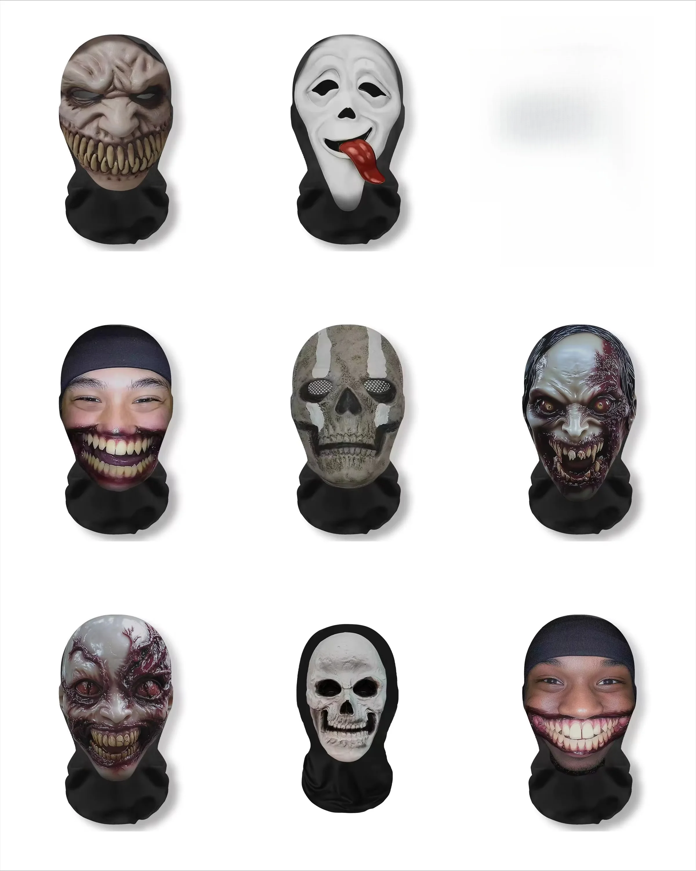 Halloween Spoof Toy Mask Creative Costume Headgear Funny Wig Party Accessory Scary Cosplay Props for Prank