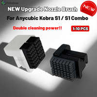 1-10 PCS Upgrade Nozzle Wiper For Kobra S1 nozzle Silicone Brush For Kobra S1 Upgrade Hotend Cleaner Double Cleaning Power