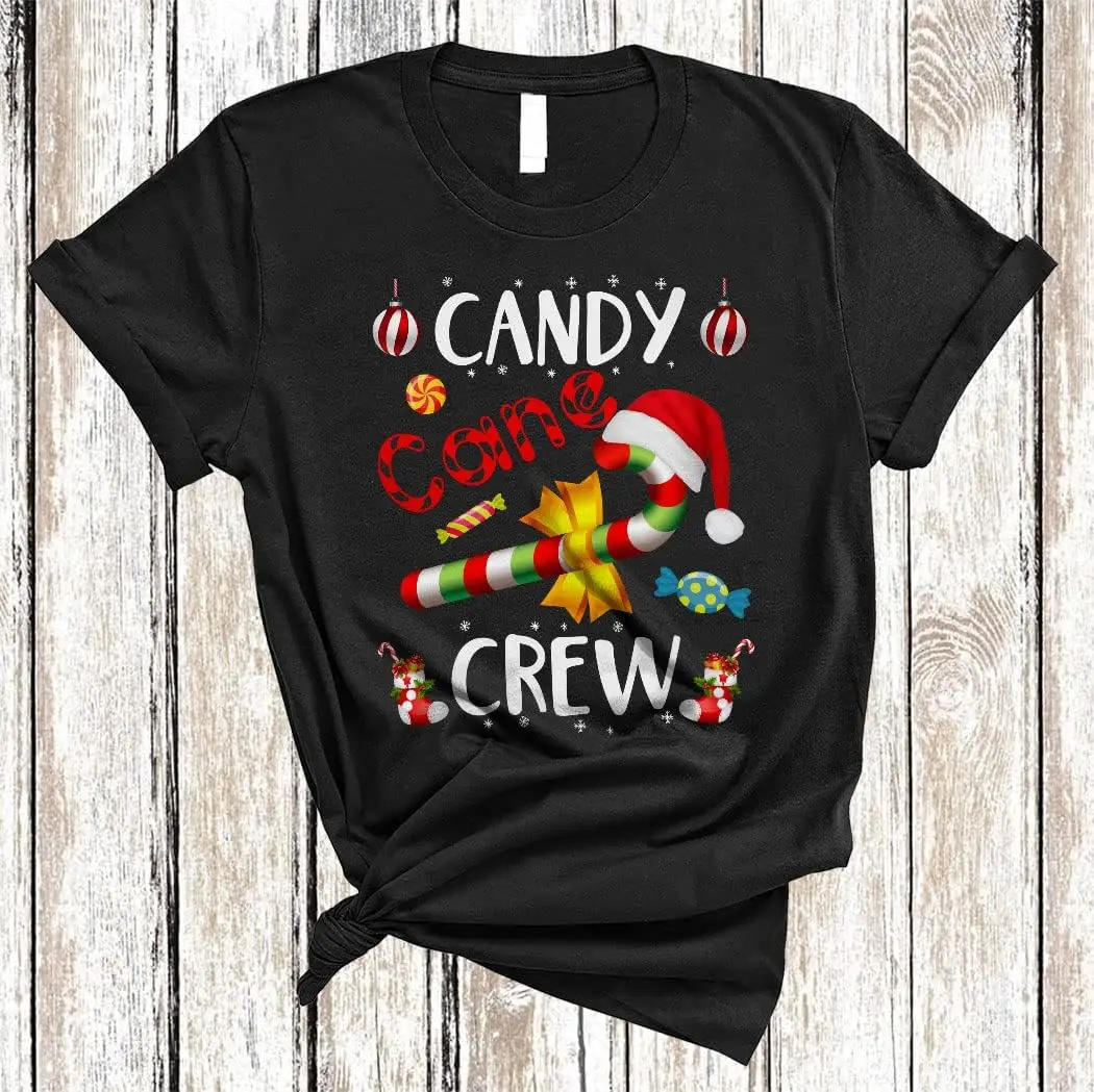 Candy Cane Crew Funny Christmas Santa Candy Matching Baker Chef Family Group Gifts Unisex T-Shirt