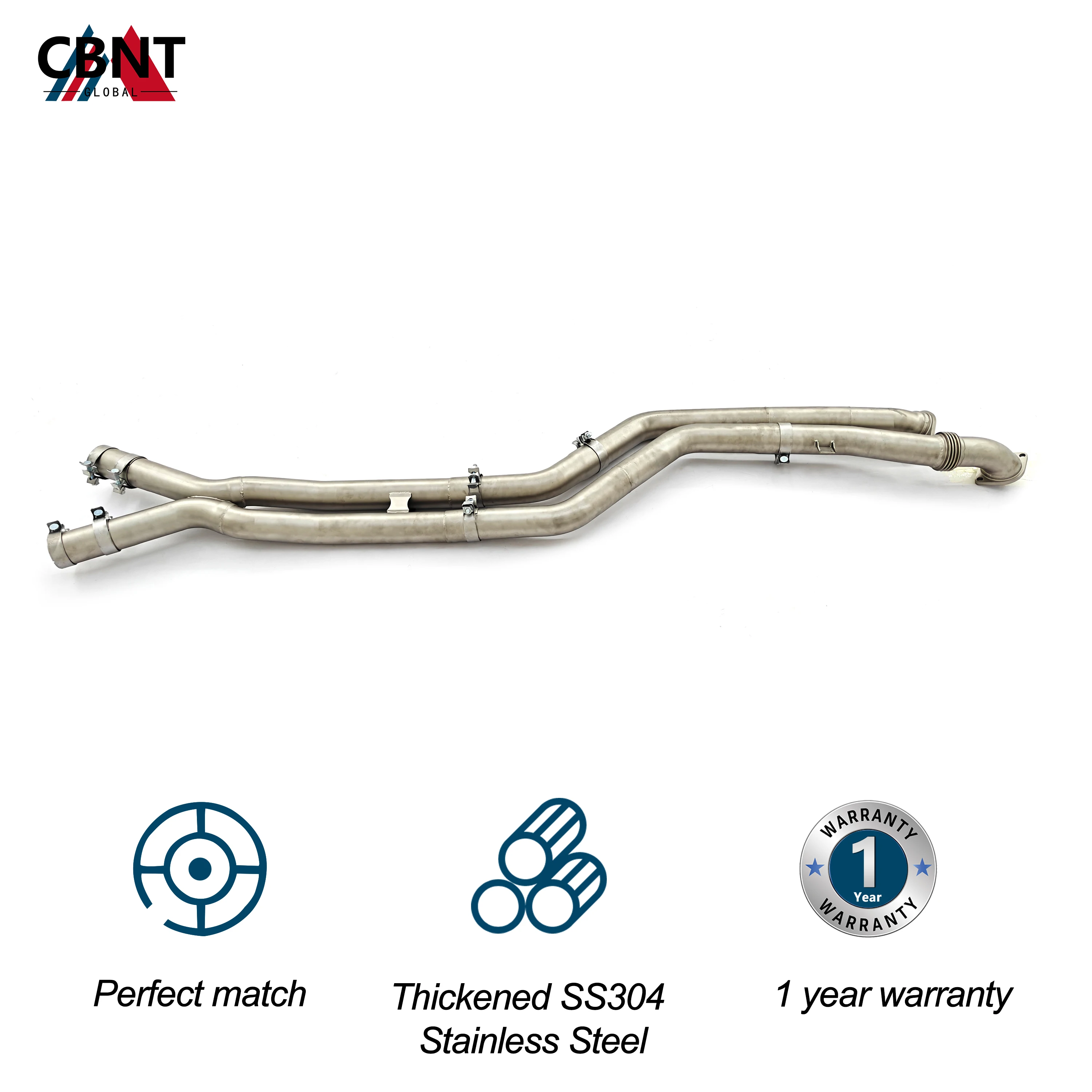 CBNT لسيارات BMW M3 M4 G80 G81 G82 G83 S58 3.0T Midpipe GT4 نمط أنابيب العادم تصميم جديد جودة عالية SS304 العادم الأوسط