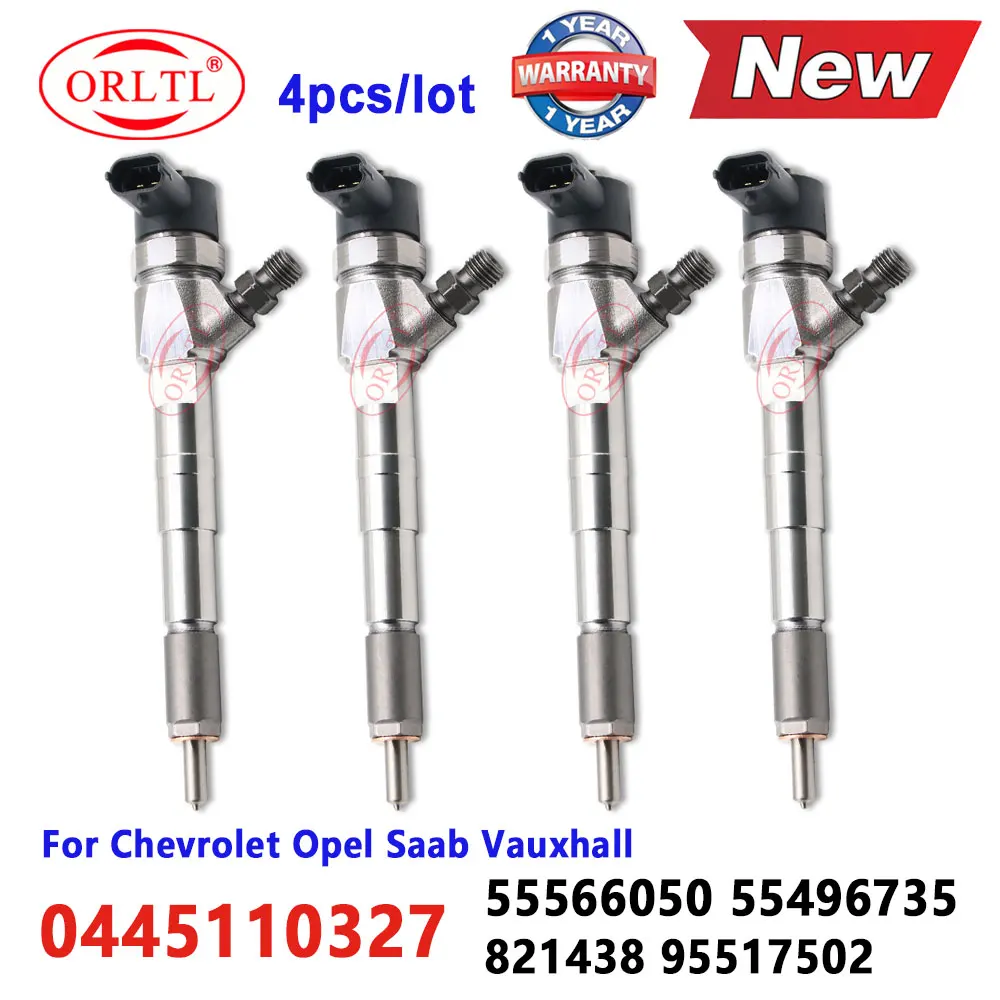 4 шт. новая 0445110327 дизельная форсунка 0986435201 для Chevrolet Opel Saab Vauxhall 95517502 55566050 55496735 821438