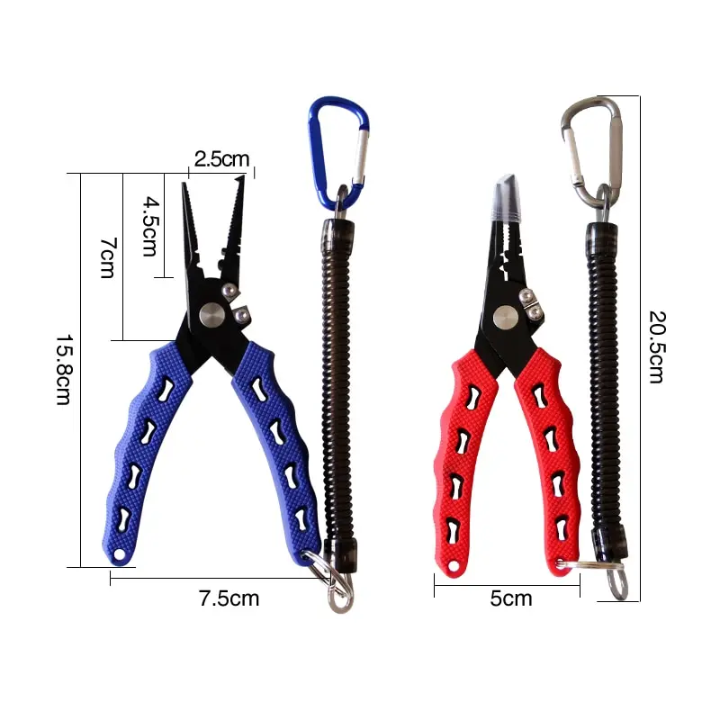 ILure Stainless Steel Fishing Pliers Clamp Split Ring Tungsten Steel Blade Line Cutter Multifunction Fishing Tackle Tool Pesca
