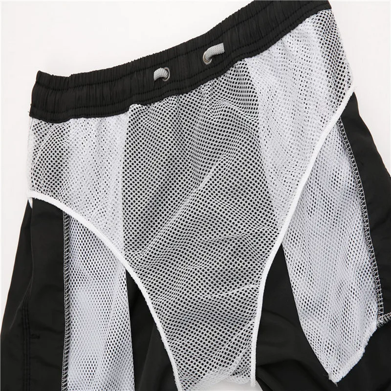 Beach Shorts Men\'s Summer Sports Outdoor Shorts Fashion Training Loose Swimwear Shorts Male Breathable Quick Drying Surf Shorts