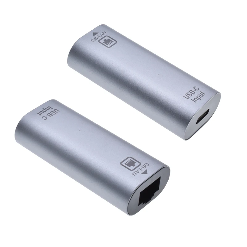 USB C Gigabit Ethernet Adapter 100/1000Mbps Type Cfemale To RJ45 Aluminum Portable LAN Network ExtEndEr Plug For Book