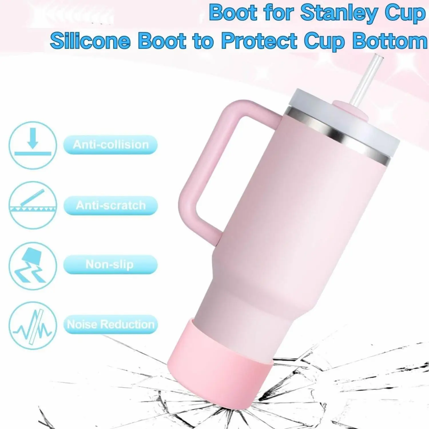 Fluffy Heart Silicone Cup Sleeve with Letter Charms Keychain - Cute Letter Straw Topper for Beverages