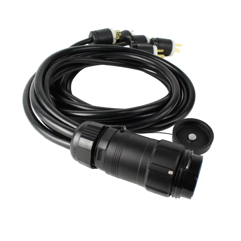 Pro Stage 12AWG 19Pin Socapex Female to Edison 15A Plugs Break in Cables 5meter