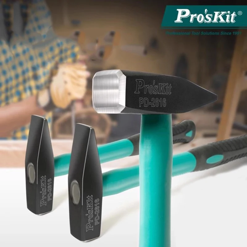 

Pro`skit PD-2616 New Portable Corrosion Resistant Ultra Long Life Heat Hardened Steel Head Fiberglass Handle Household Tools