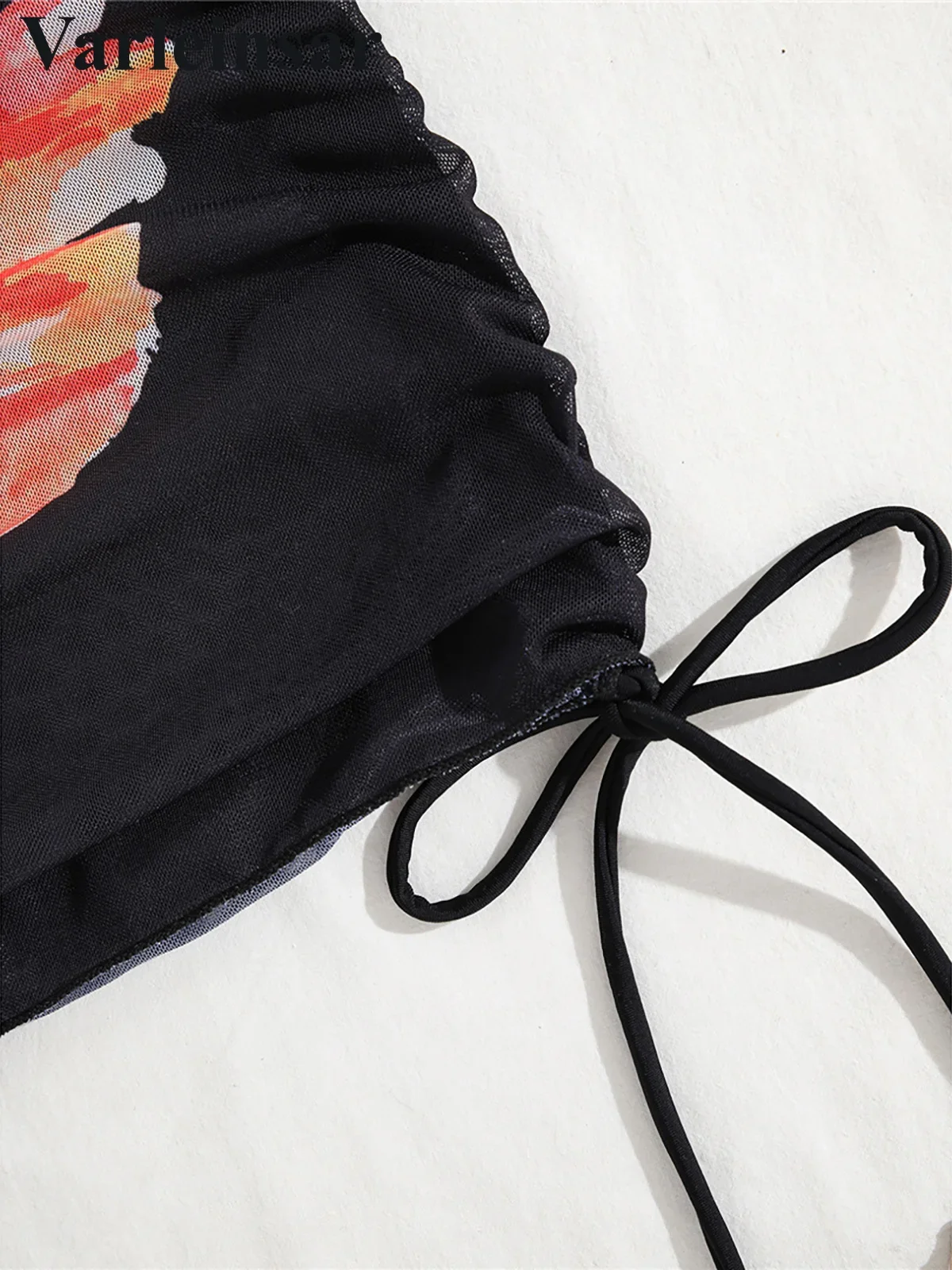 XS - L Цветы с цветочным принтом и юбкой Бикини Женский купальник Женский купальник Комплект бикини из трех частей Купальный костюм для плавания V6794