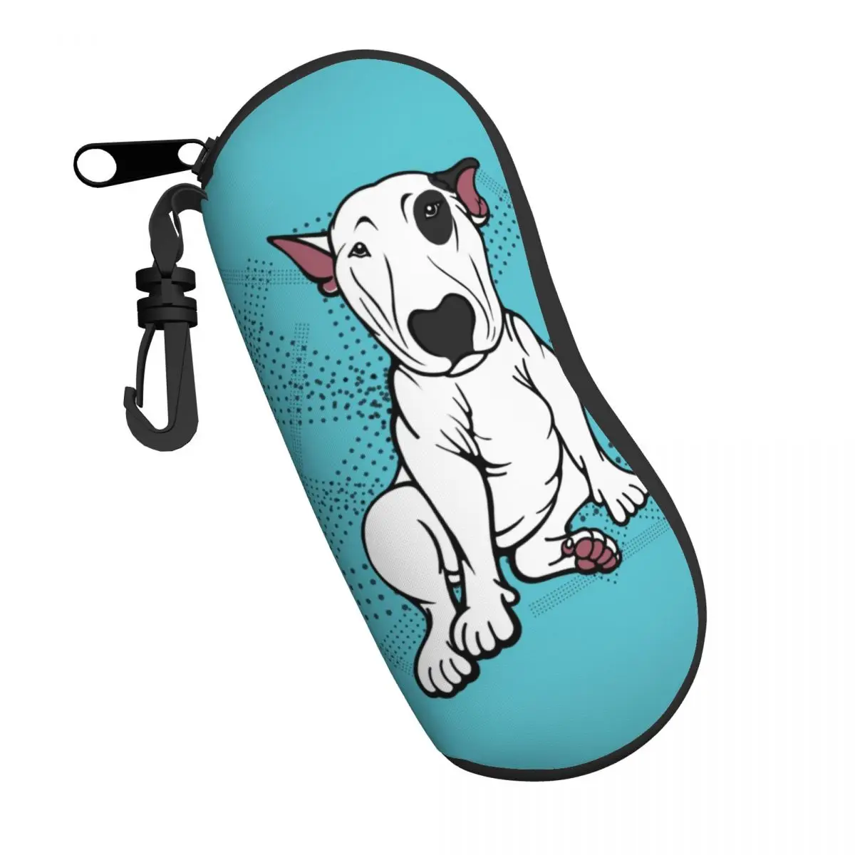 English Bull Terrier Shell Eyeglasses Case Women Men Cute Kawaii Cute Doge Glasses Case Sunglasses Box Pouch