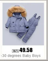Winter Warm Down Jackets Boys Thicken Jumpsuit Parka Overalls Baby Toddler Girl Clothes Kids Snowsuit Children Clothing Set 2pcs