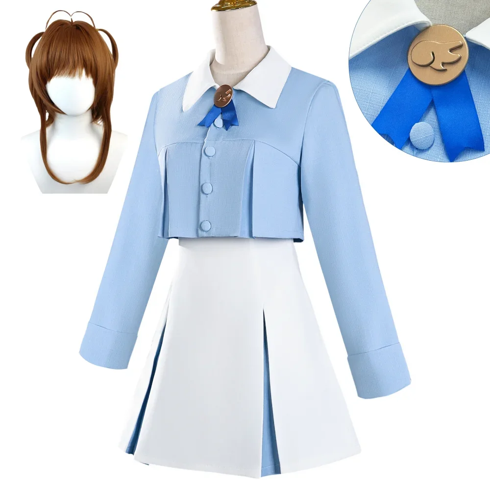 

2025 NEW Kinomoto Sakura Cosplay Kinomoto Sakura Costume Synthetic Wig Kinomoto Sakura Role Playing Costumes