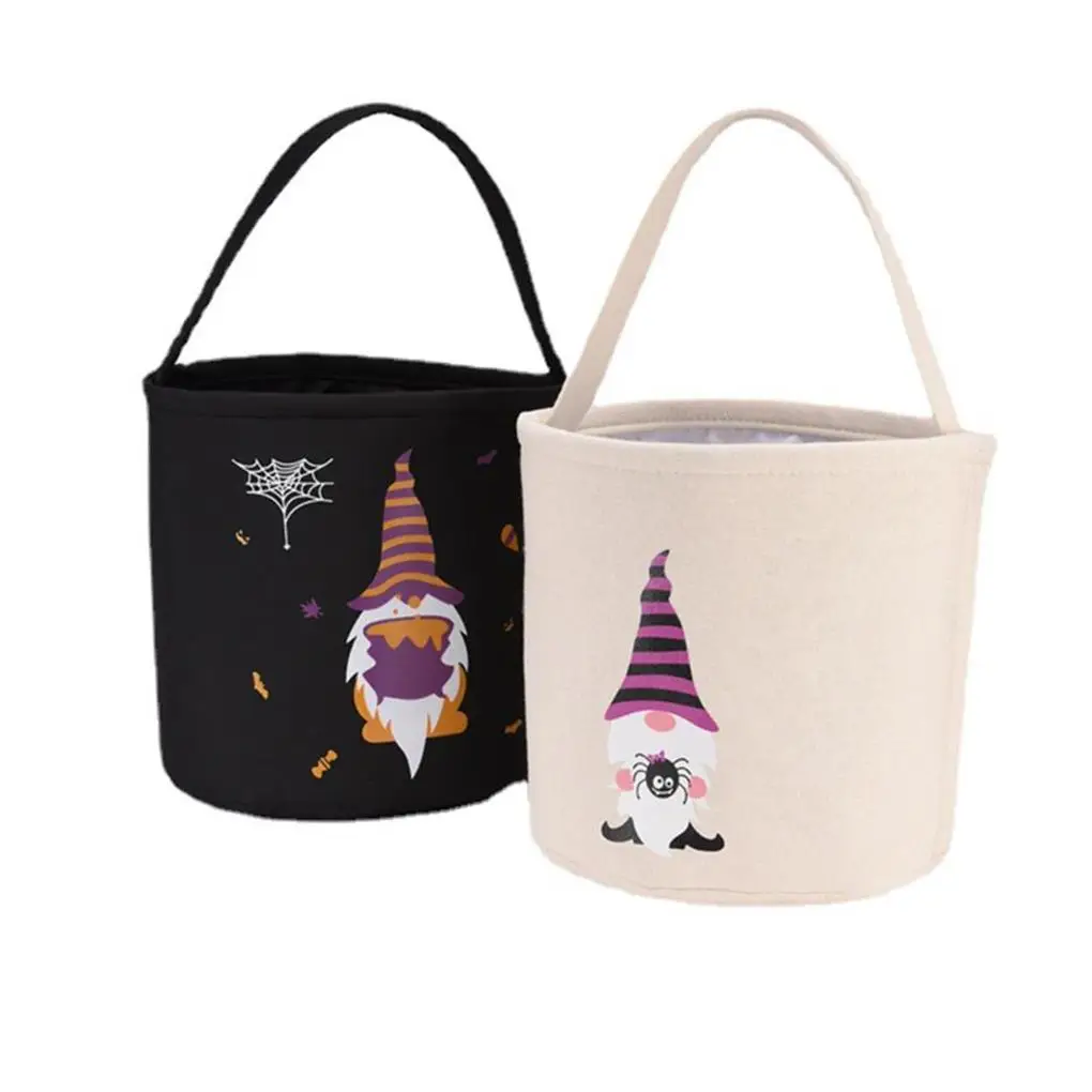 Многоразовые корзины для Хэллоуина, украшение в виде гномов на Хэллоуин, удобные для ношения, корзины с героями мультфильмов на Хэллоуин No 5