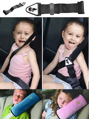 Car Child Safety Belt, Prevents Movement, Adjustable Fastener, Safe and Comfortable, Anti-Neck-Strangling Seat, Simple and Convenient Limiter