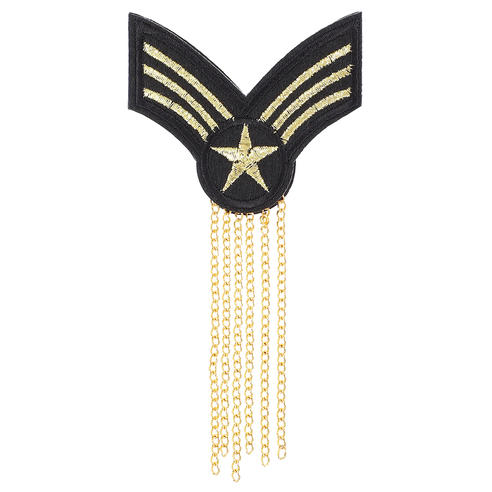 

Epaulets Shoulder Mark Decor Fringe Men Clothes Accessories Costume Badge Tassel Board Durable Mens Epaulet Pin Back Lightweight