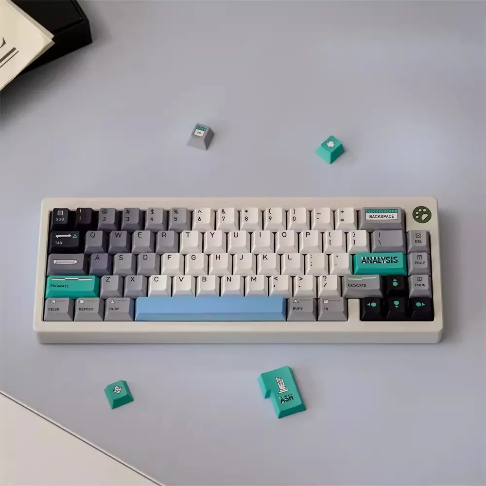 1 Set Future Archaeology Keycaps PBT Dye Sublimation Key Caps Cherry Profile Gradient Keycap For MX Switch Keyboard 75 96 980