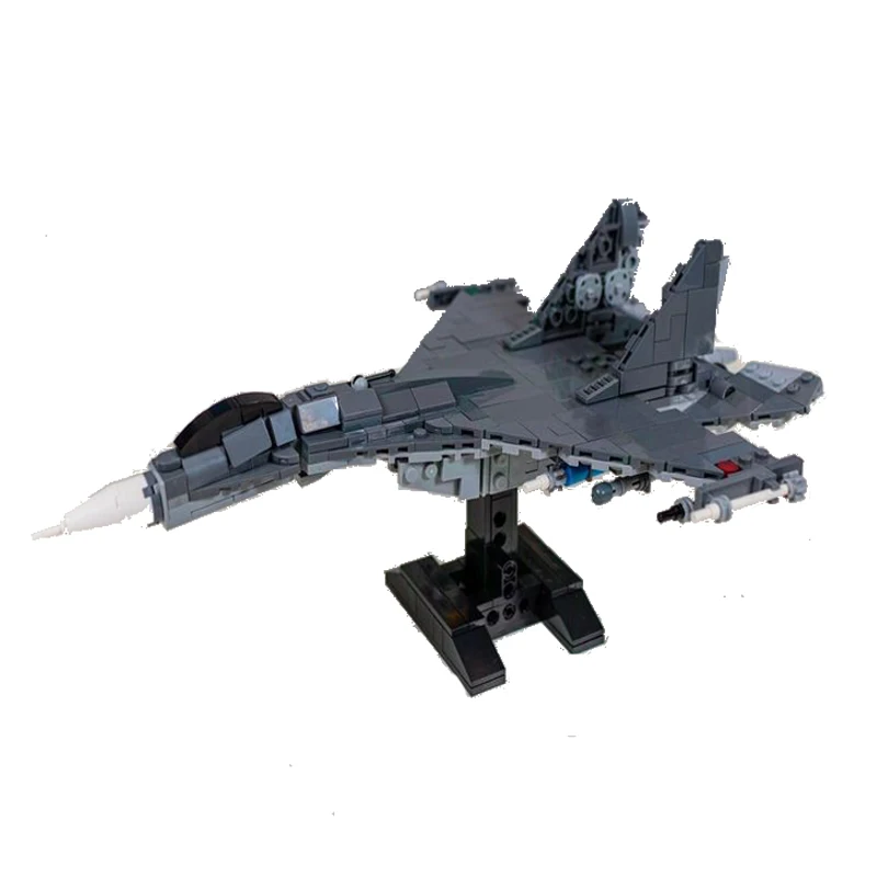 MOC Military Series Sukhoi SU-27 | SU-35 Fighter 1/70 Scale Model DIY Assembling Bricks Building Blocks Puzzle Boy Toy Xmas Gift