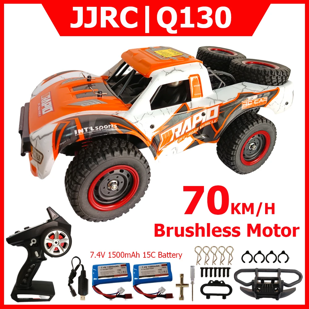 

JJRC Q130 RC Car 70km/h Brushless High Speed 4WD Racing Car 2.4G Remote Control Car Off-road LED Drift Monster Truck Toy As Gift
