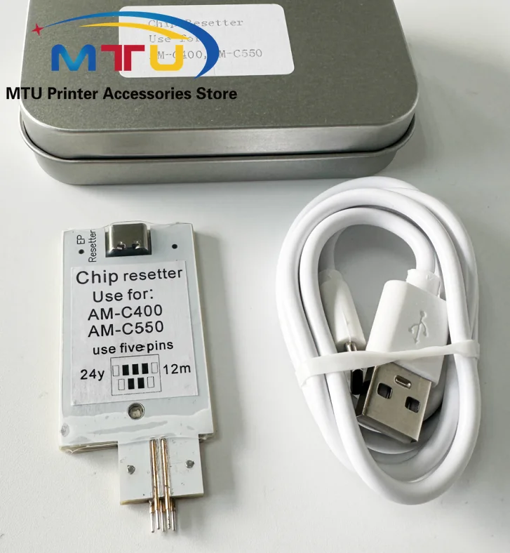 

Maintenance Tank Chip Ink Cartridge Chip Resetter for Epson AM-C400a AM-C550a AM-C400 AM-C550 Printers T08N T08Q Chip Resetter