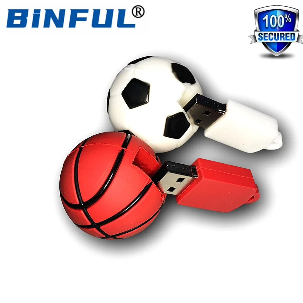 BINFUL Fast USB 3.0 Football basketball usb flash drive Cartoon 512GB 16GB 32GB 64G 128G 256GB pen drive usb memory stick u disk