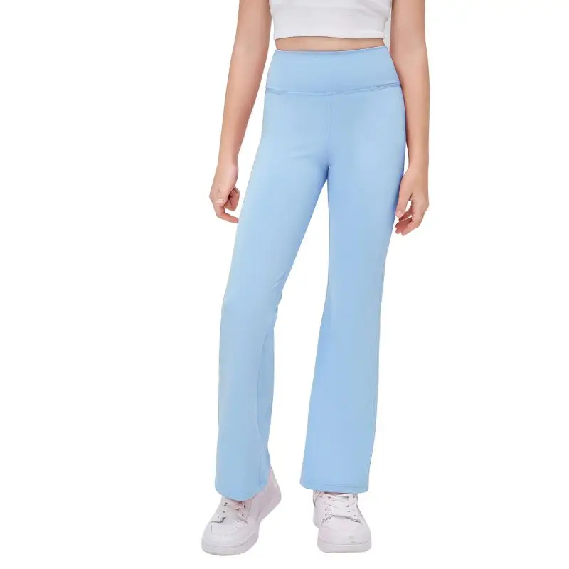 أطفال بنات اليوغا طماق تمتد مضيئة السراويل الجوارب الأطفال الرقص عادية بنطال ملاصق للجسم الاطفال رياضي تجريب الصالة الرياضية جرس قيعان #1