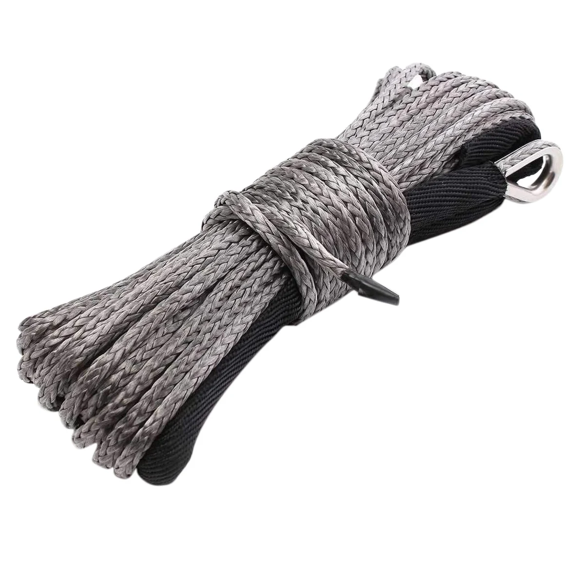 

Gray Synthetic Winch Rope 1/4 x 50Ft Synthetic Winch Rope Line Cable for ATV UTV SUV Truck Boat Winch