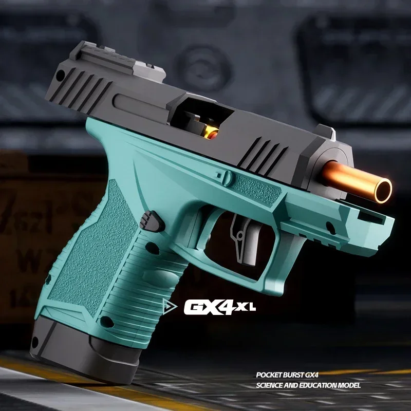 Mini Gx4 Taschen-Spielzeugpistole mit kontinuierlichem Hülsenauswurf, Lehrmodell, Soft-Dart-Launcher, Blowback-Airsoft-Handblaster – Detail 3